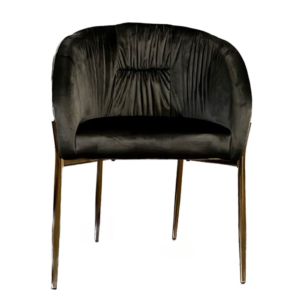 Amahle Chair Gold&Grey Velvet W51D54H81
