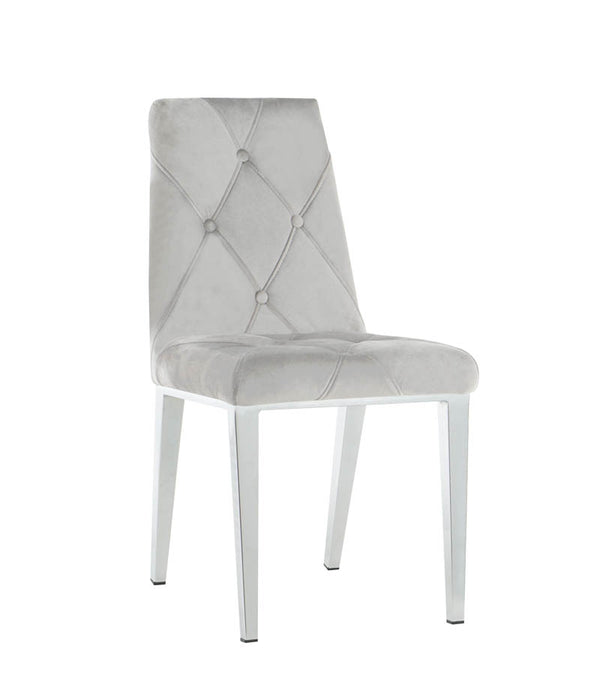 Alexa Dining Chair Grey NP/Sil Frame 47x60x91cm