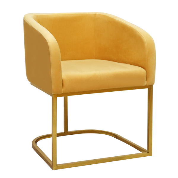 Ella Dining Chair Yellow/Gold(58*56*76cm)