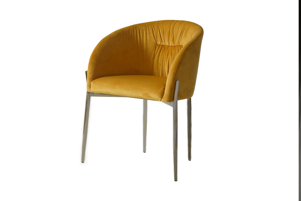 Amahle Dining Chair W53*D62*H83CM Gold Velv/Slv Frame