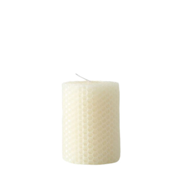 Honeycomb Candle Wht B 8*6cm