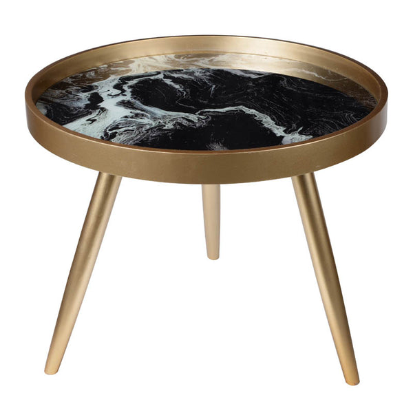 Livonia Table Blk Marble 60 x 49 cm