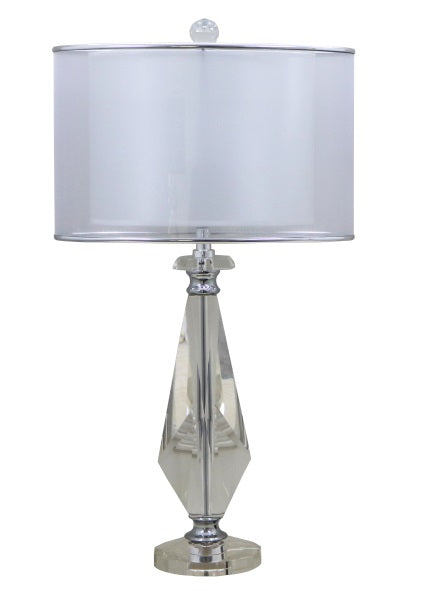 Canaria Tbl Lamp w/shd Crystal & Sil -73 cm